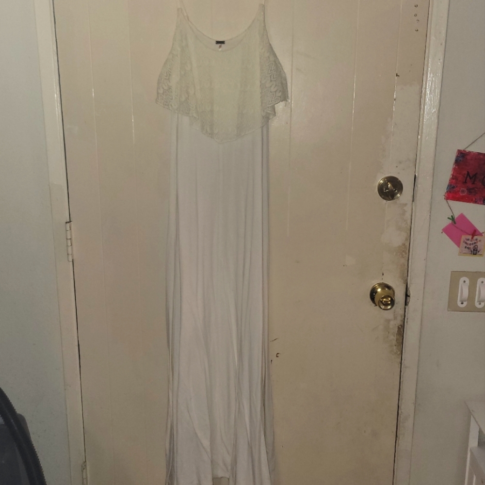 Cream long dress, size S